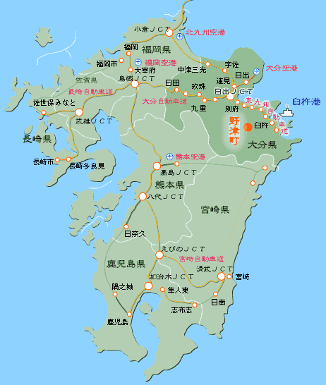 吉四六の里観光協会 九州地図
